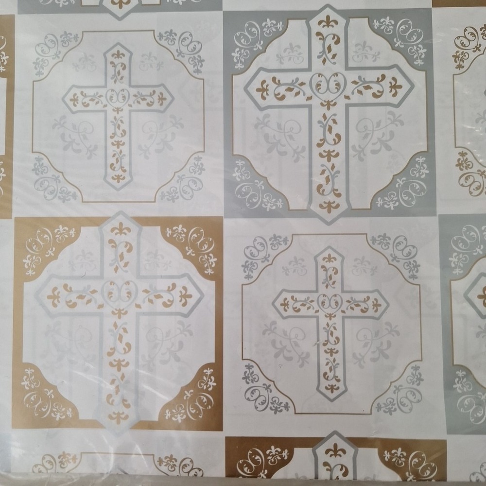 Vintage NEW Inspirational Cross Gift Wrapping Paper Made In USA - Picture 7 of 8